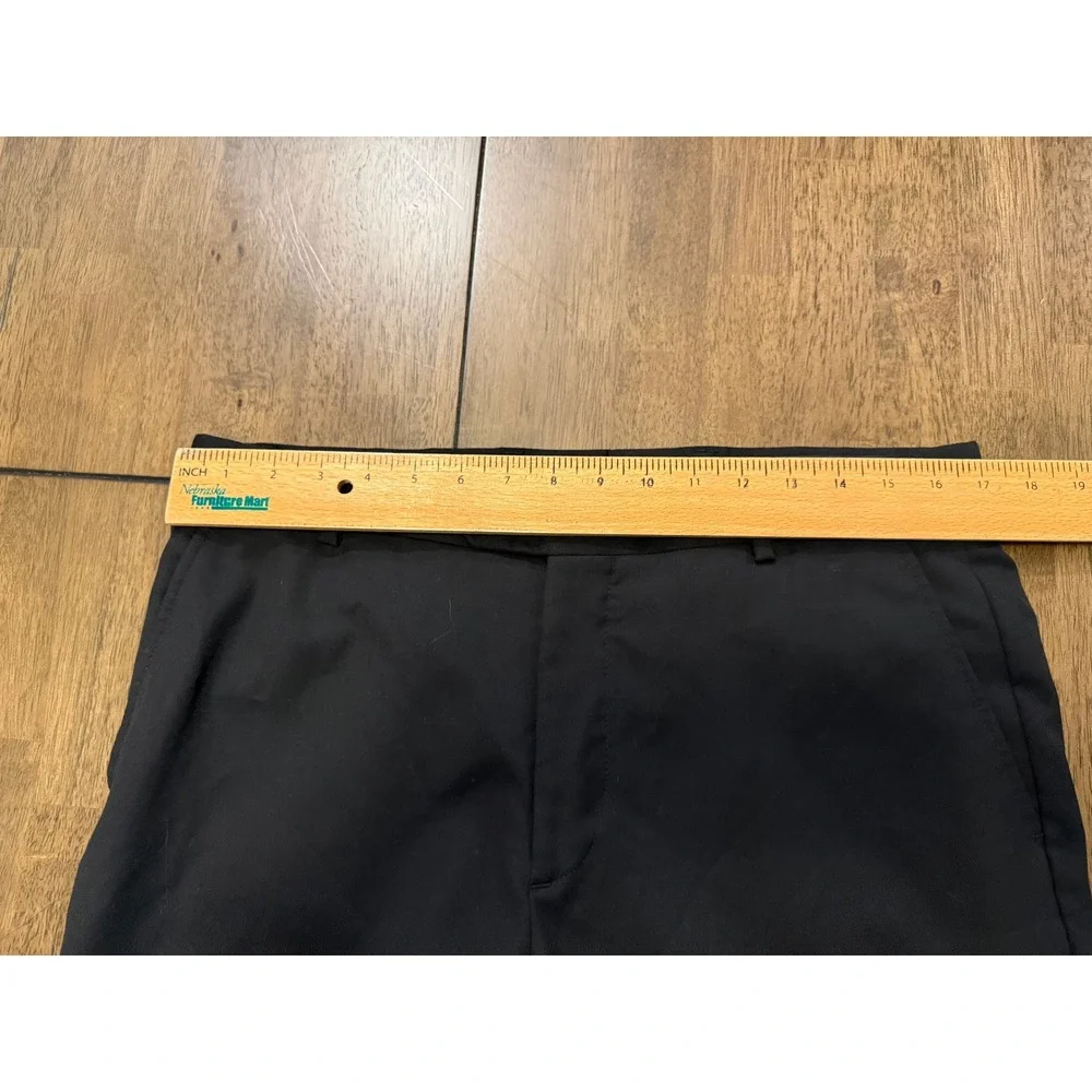 Pronto Uomo Platinum Mens Black Flat Front Dress Pants Slacks 34 Waist 30 Inseam